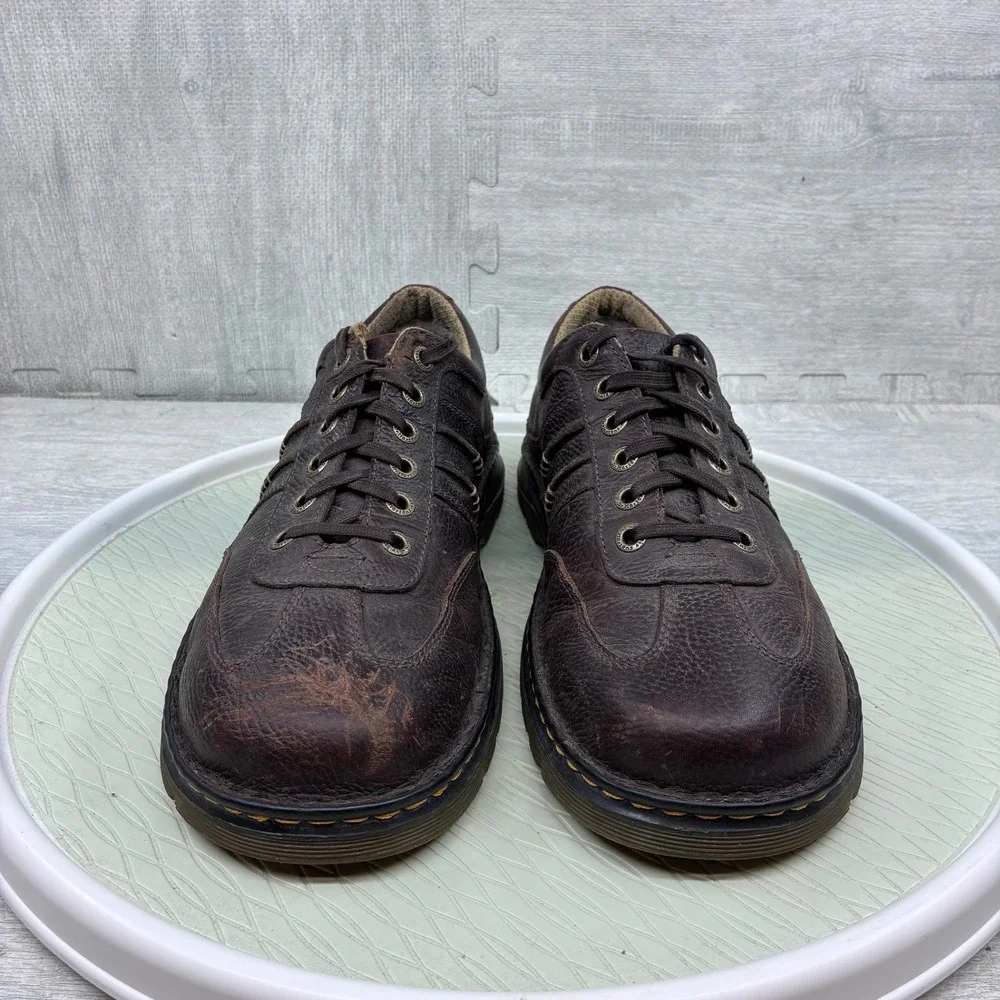 Dr. Martens Dark Brown Leather Lace-Up Oxfords